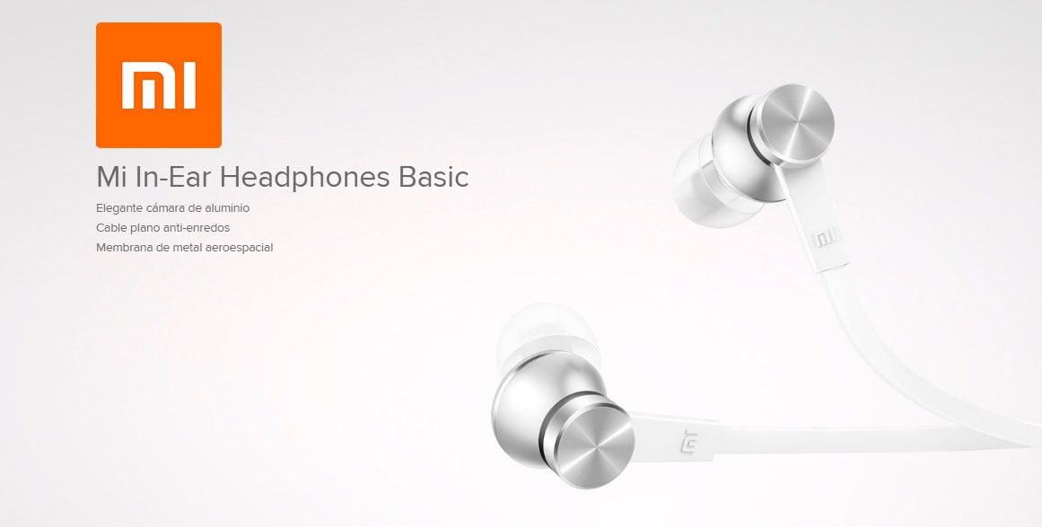 Xiaomi Mi Headphones Basic Silver / Auriculares InEar con cable 