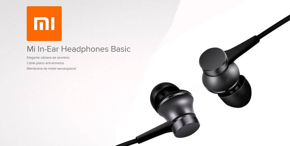 Auriculares Cable Xiaomi Mi In-Ear Headphones Basic Matte Black (Negro)