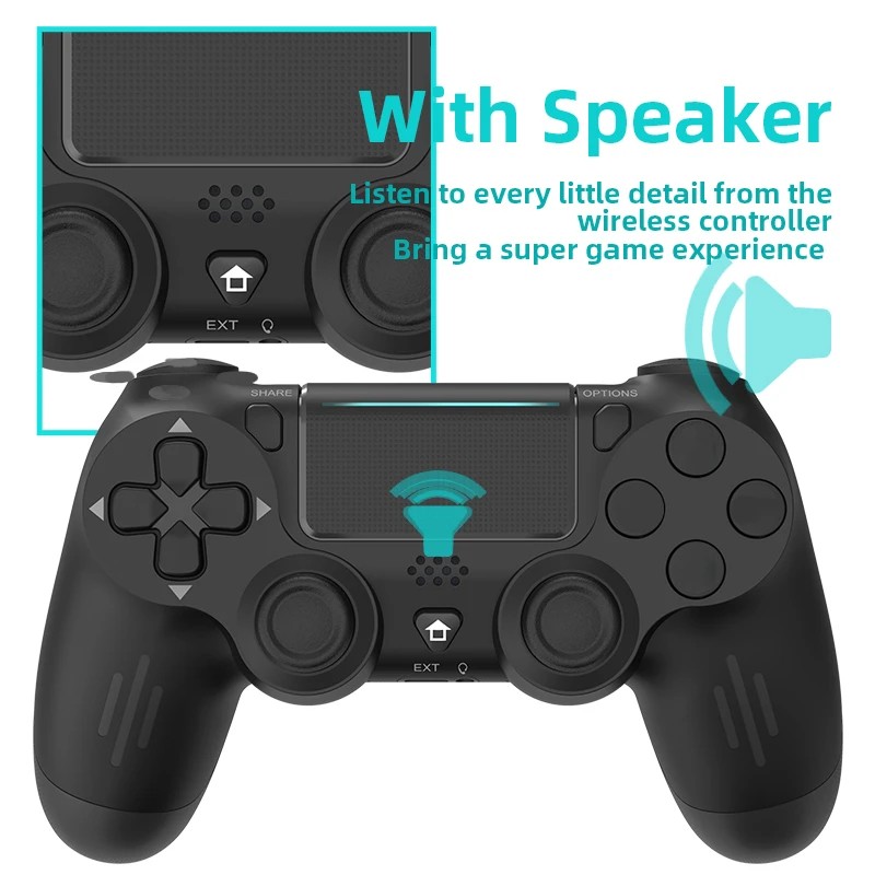 DATA FROG CH-P02 Gamepad Bluetooth Negro PS4 / PS4 Slim / PS4 Pro / Windows / Mac / Android / iOS (Bulk - Sin Caja)