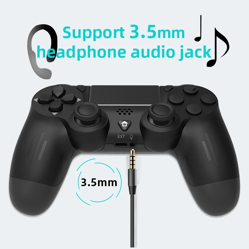 DATA FROG CH-P02 Gamepad Bluetooth Negro PS4 / PS4 Slim / PS4 Pro / Windows / Mac / Android / iOS (Con Caja)