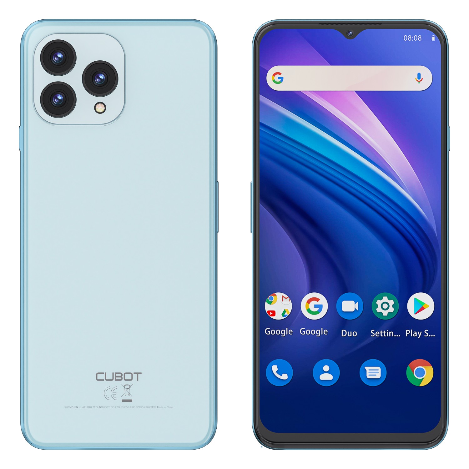 Telefono movil libre Cubot P80 8+512GB Azul Claro