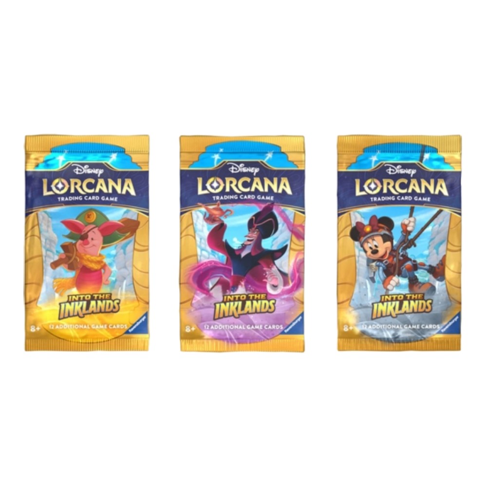 Paquete De Refuerzo (12 cartas) Lorcana Into The Inklands - Disney - Inglés - Ravensburger