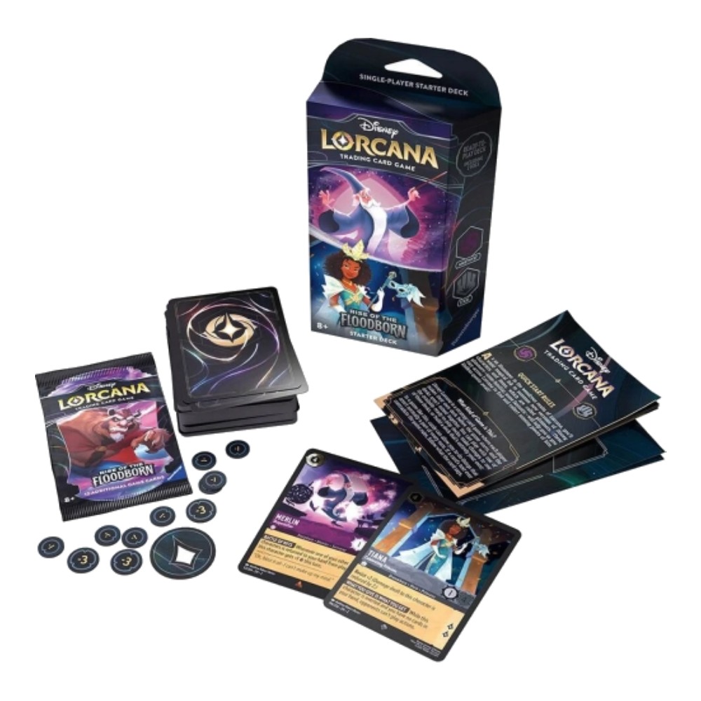 Mazos De InicioLorcana - Rise Of The Floodborn AMBAR / ZAFIRO - Disney - Inglés - Ravensburger