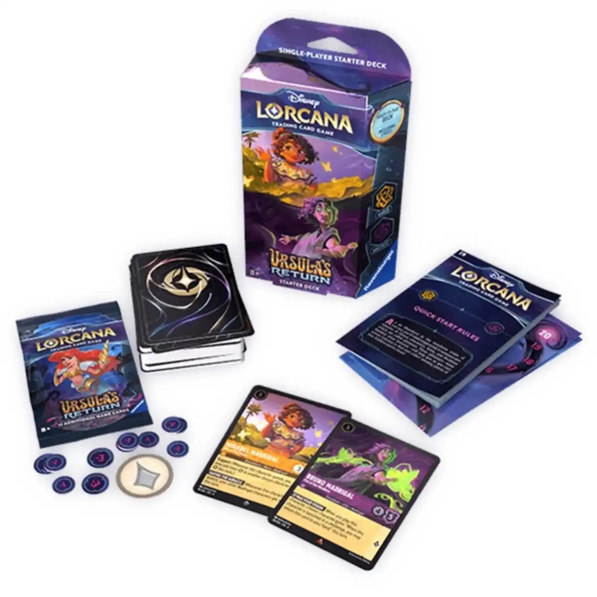 Mazos De Inicio Lorcana - Ursula's Return ZAFIRO / ACERO  - Disney - Inglés - Ravensburger