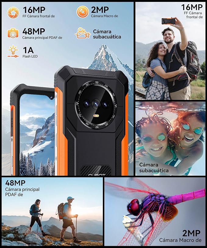 Telefono movil libre Cubot KingKong ES 6+128GB Negro