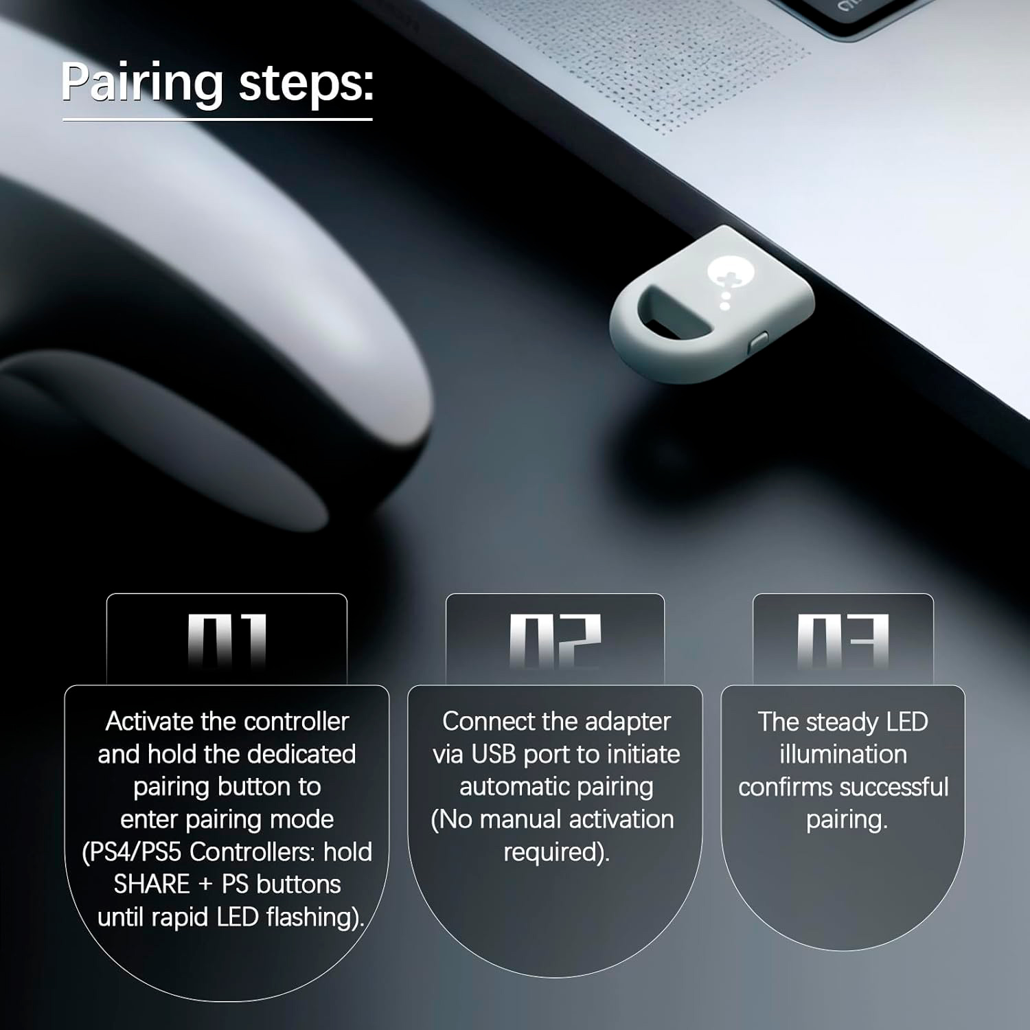 GuliKit Hyperlink 2 - Adaptador Inalámbrico para Mandos - PC05