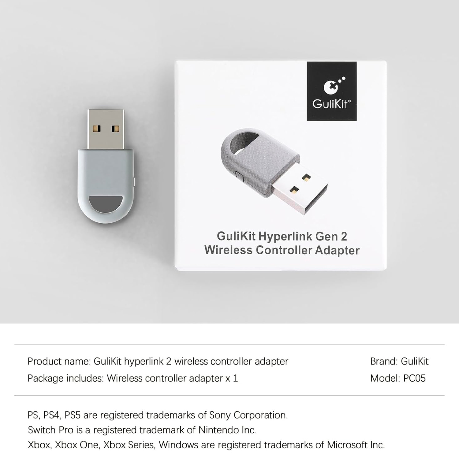 GuliKit Hyperlink 2 - Adaptador Inalámbrico para Mandos - PC05