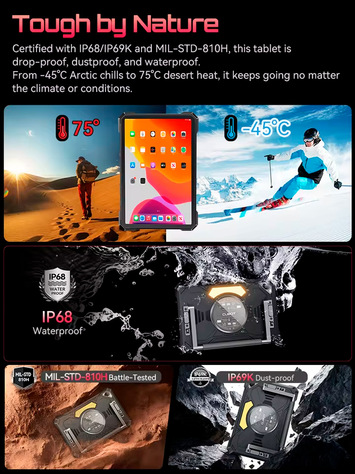 Tablet Cubot TAB KingKong S 4G 6+256GB Negra