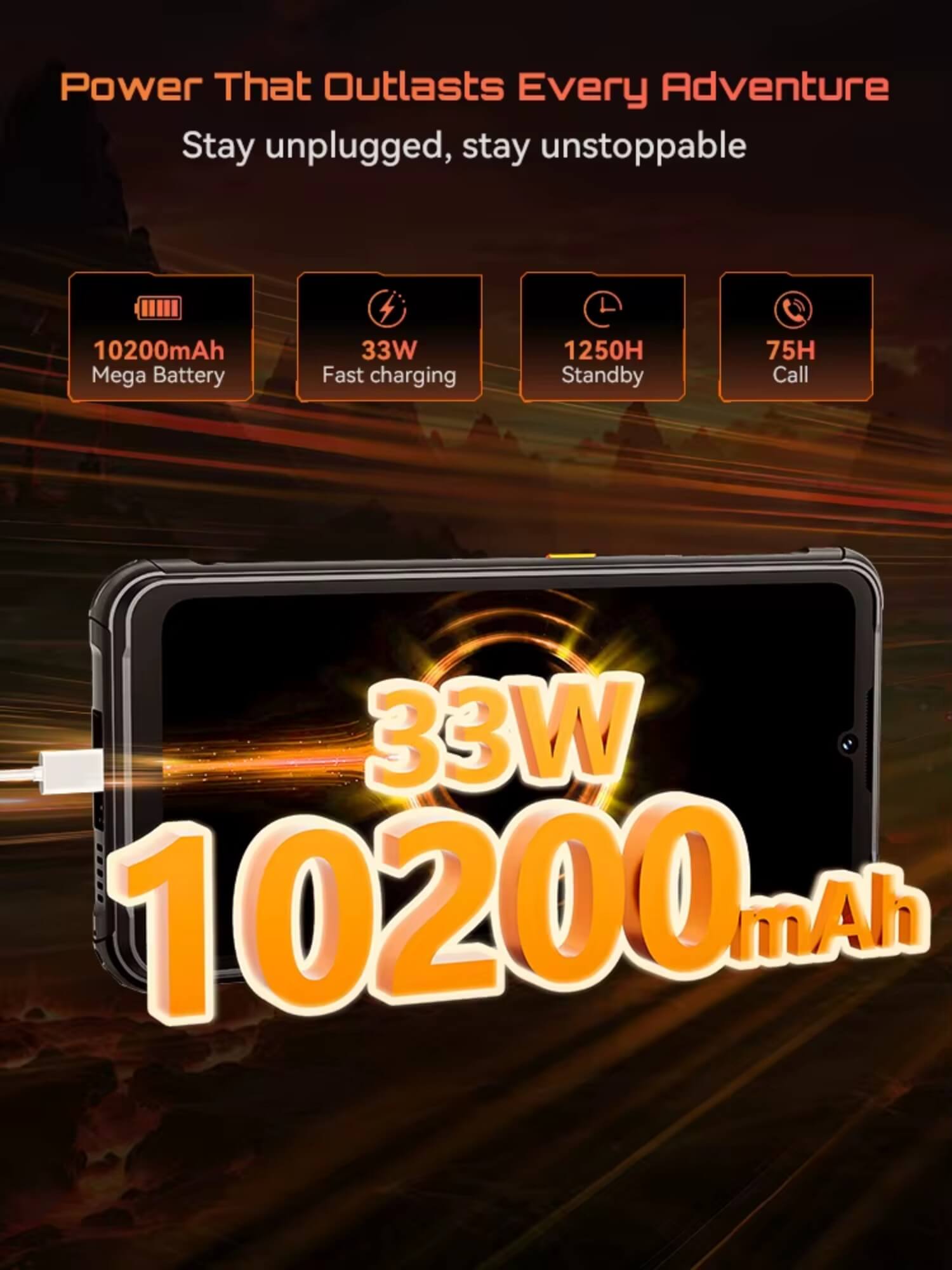 Teléfono Móvil Libre Cubot KingKong ACE 5 8+256GB Black (Negro)