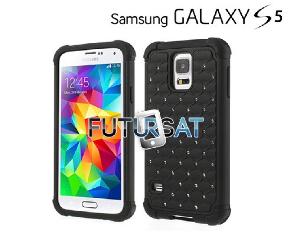 Funda Samsung Galaxy S5 I9600 G900 Gel Silicona Hibrida Negra
