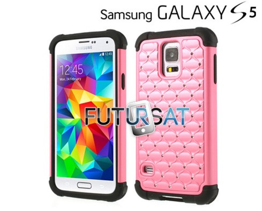 Funda Samsung Galaxy S5 I9600 G900 Gel Silicona Hibrida Rosa Claro
