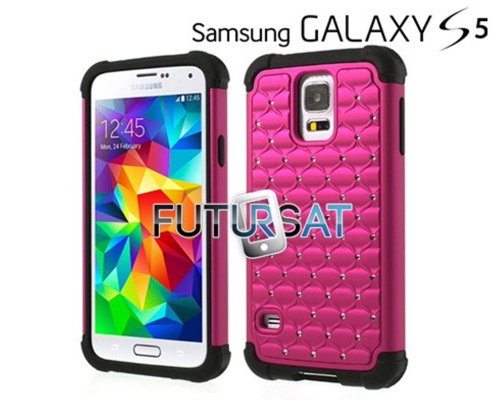 Funda Samsung Galaxy S5 I9600 G900 Gel Silicona Hibrida Rosa Oscuro