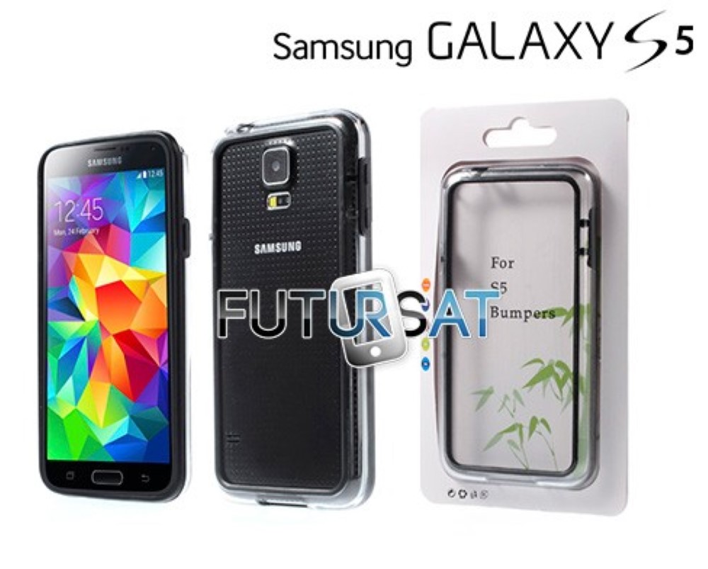 Funda Samsung Galaxy S5 I9600 G900 Bumper Negro Clear