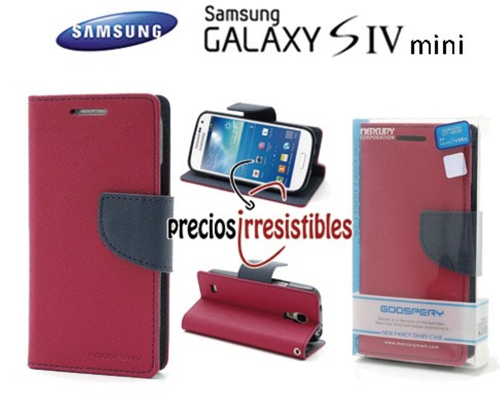 Funda Samsung Galaxy S4 mini I9190 Mercury Goospery Tapa Libro Fucsia
