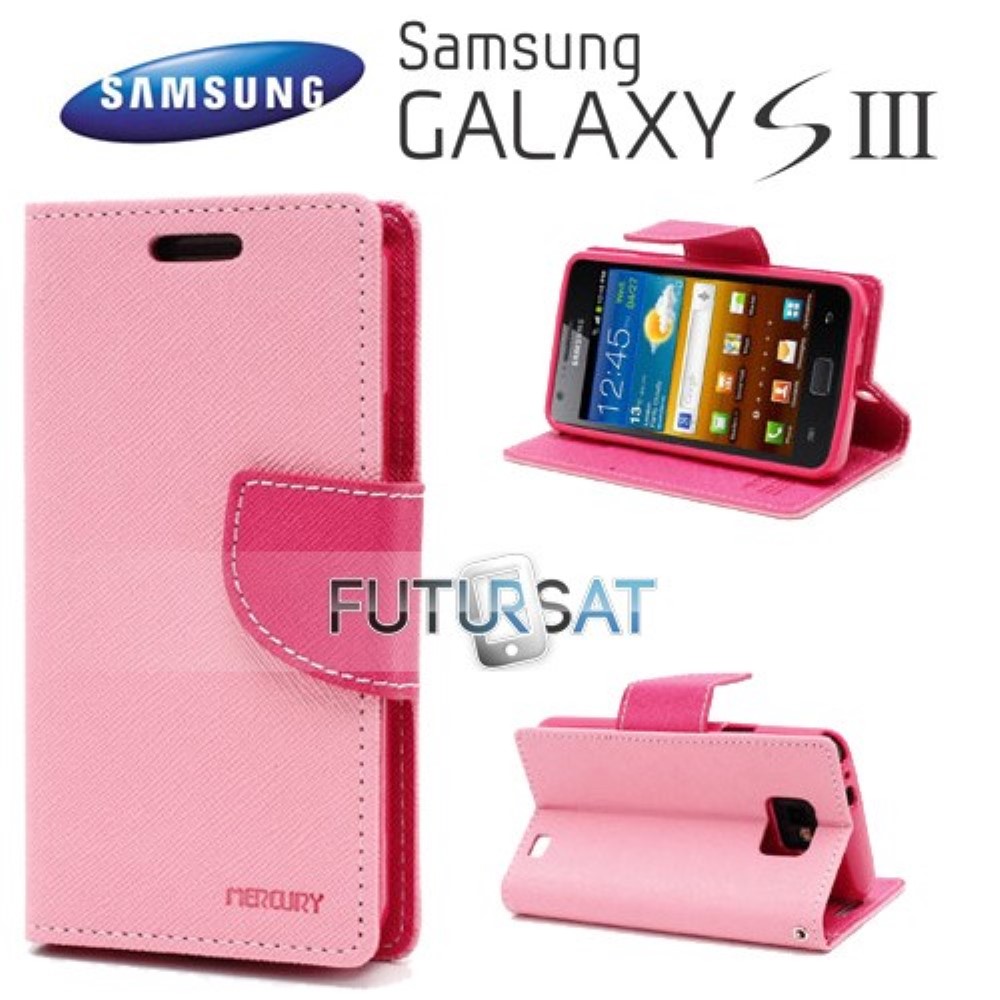 Funda Samsung Galaxy S2 I9100 Mercury Goospery Tapa Libro Rosa