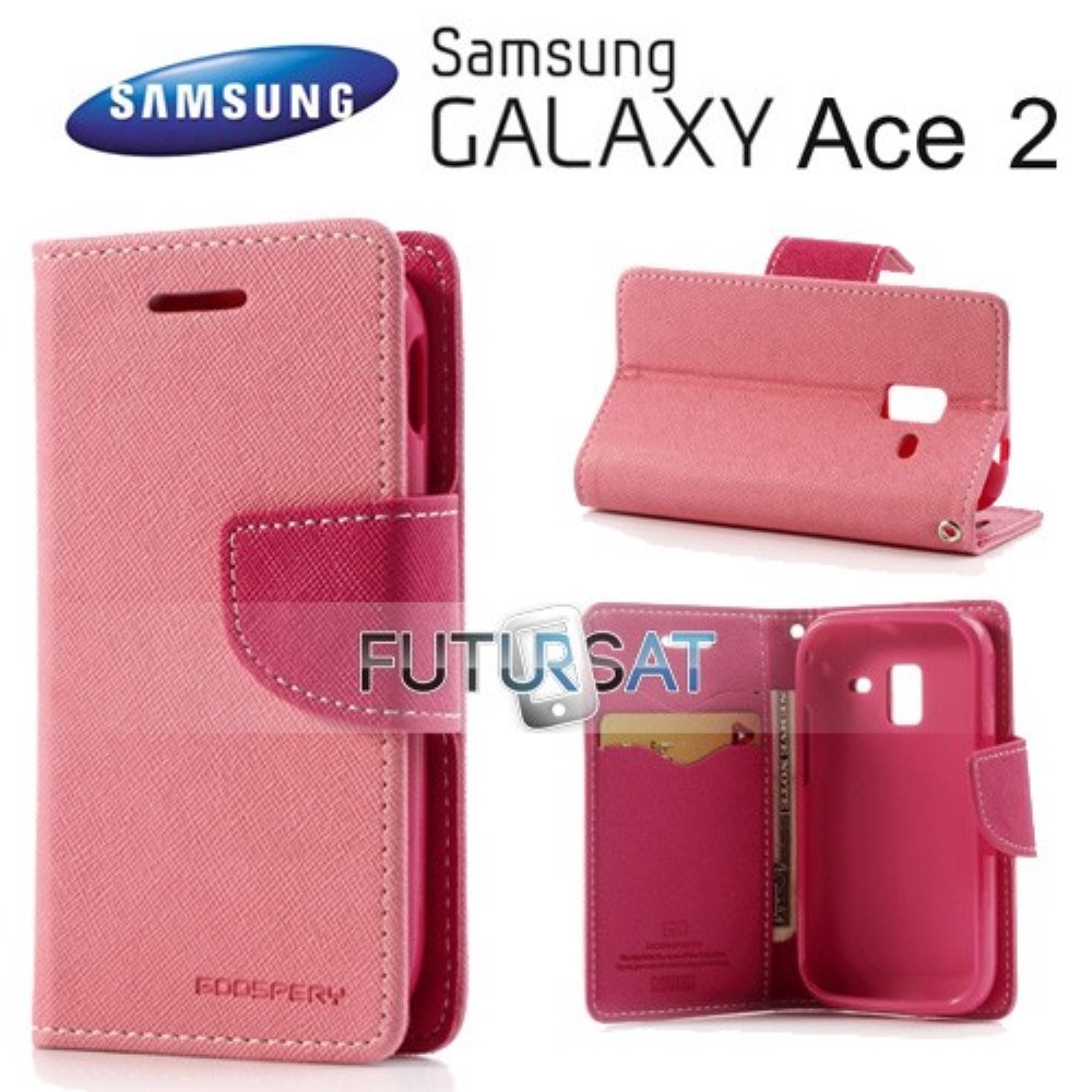 Funda Samsung Galaxy Ace 2 I8160 Mercury Goospery Tapa Libro Rosa