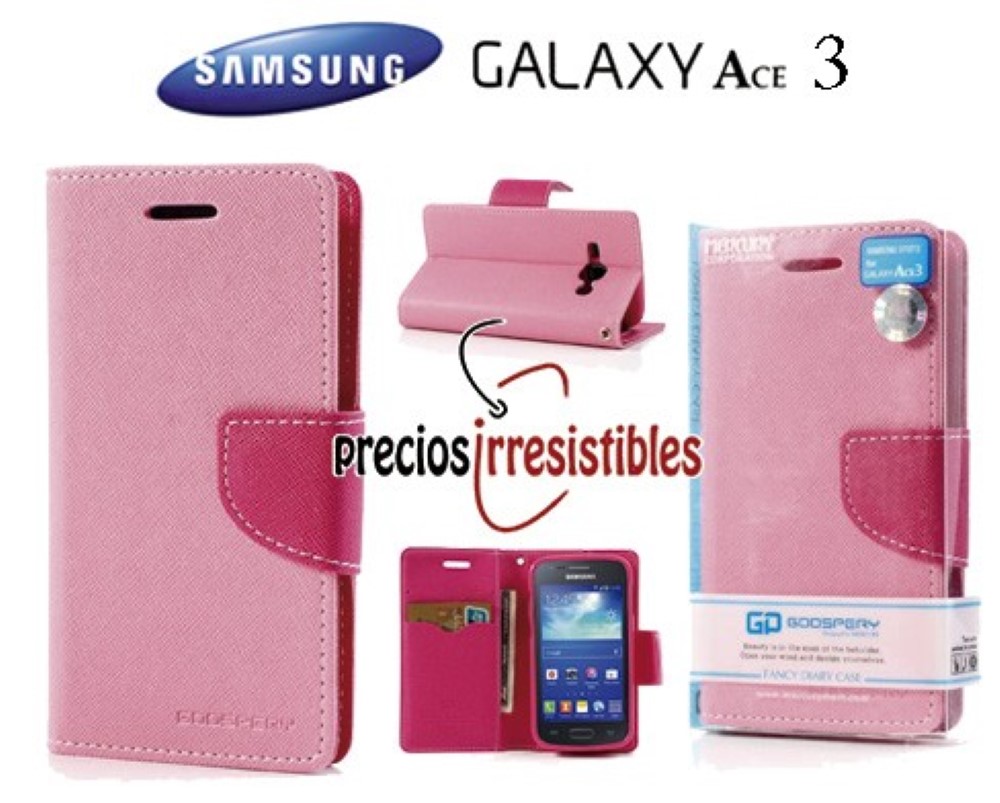 Funda Samsung Galaxy Ace 3 S7270 Mercury Goospery Tapa Libro Rosa