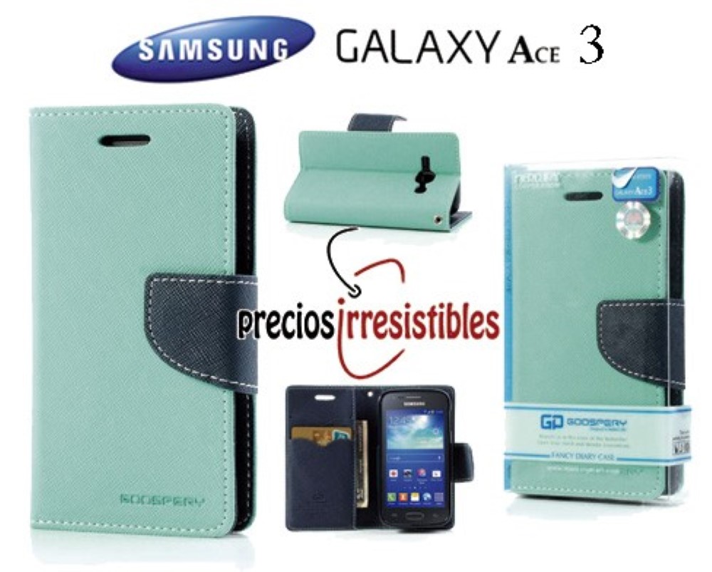 Funda Samsung Galaxy Ace 3 S7270 Mercury Goospery Tapa Libro Verde