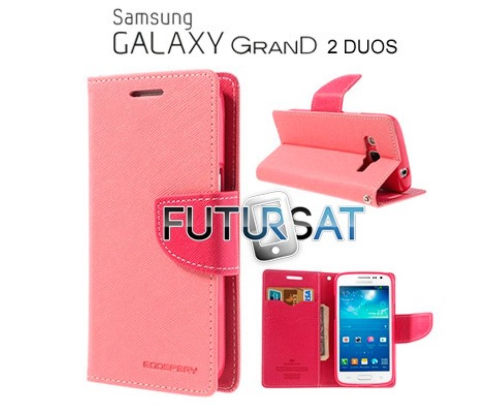Funda Samsung Galaxy Grand 2 G7100 Mercury Goospery Tapa Libro Rosa