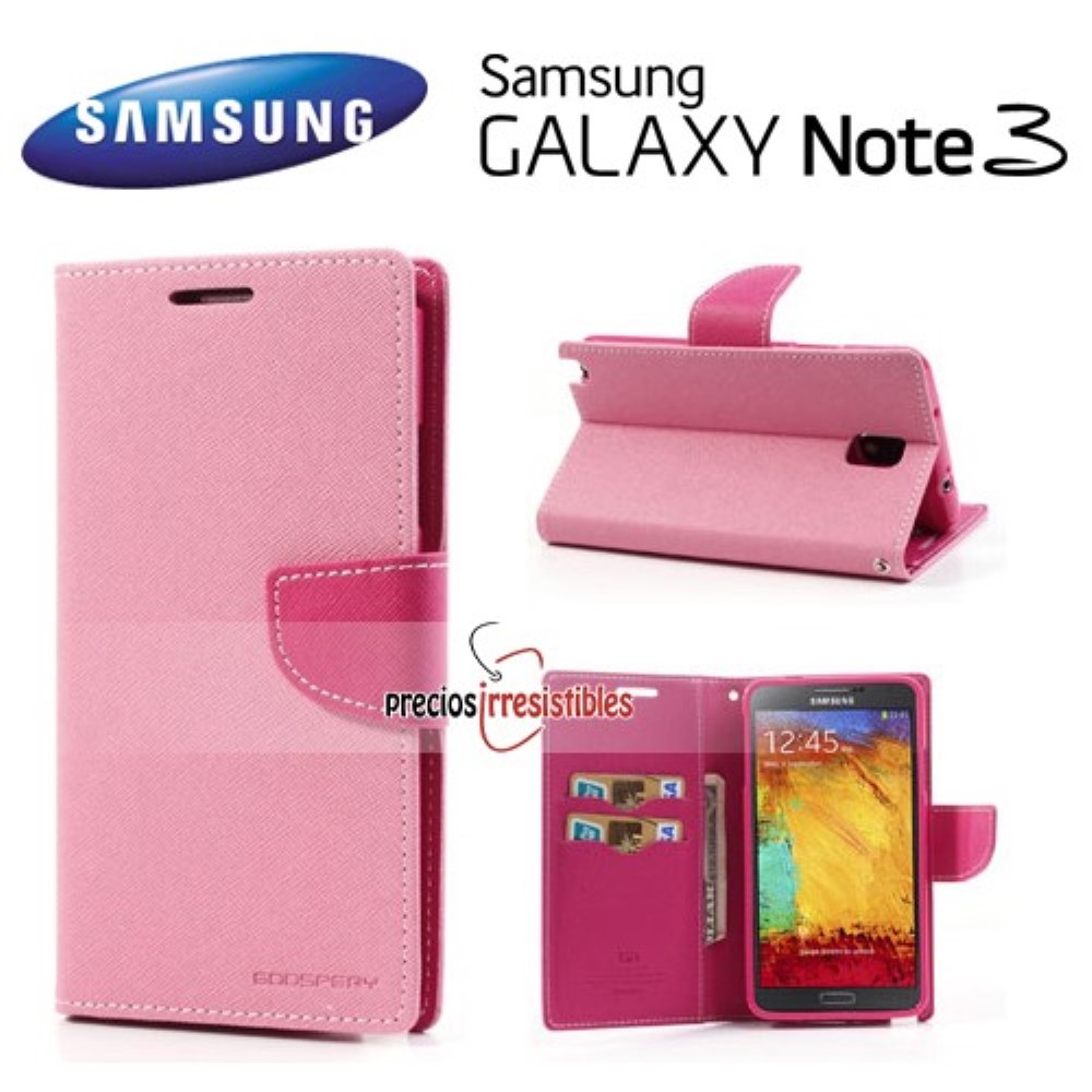 Funda Samsung Galaxy Note 3 N9002 Goospery Tapa Libro Rosa