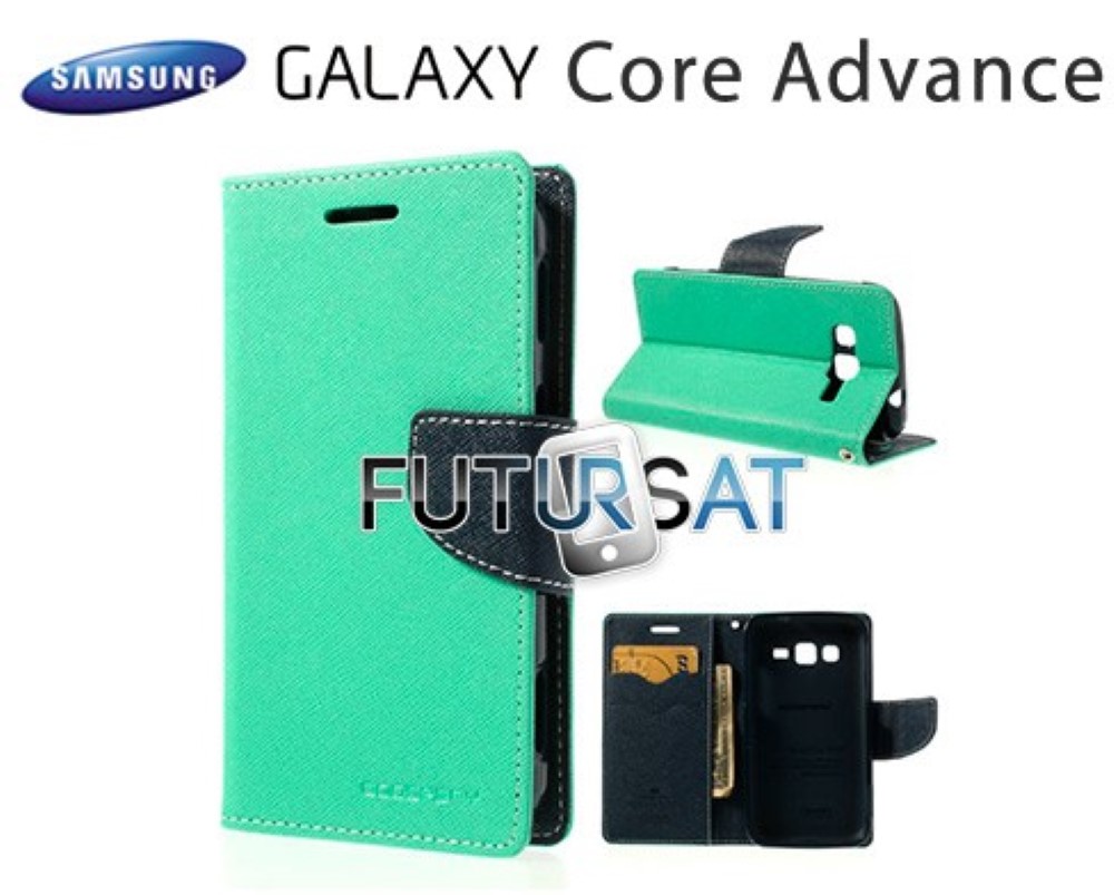 Funda Samsung Galaxy Core Advance I8580 Goospery Tapa Libro Verde