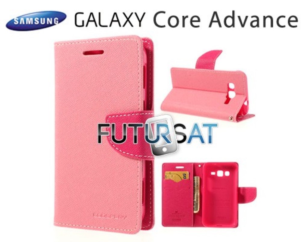 Funda Samsung Galaxy Core Advance I8580 Goospery Tapa Libro Rosa