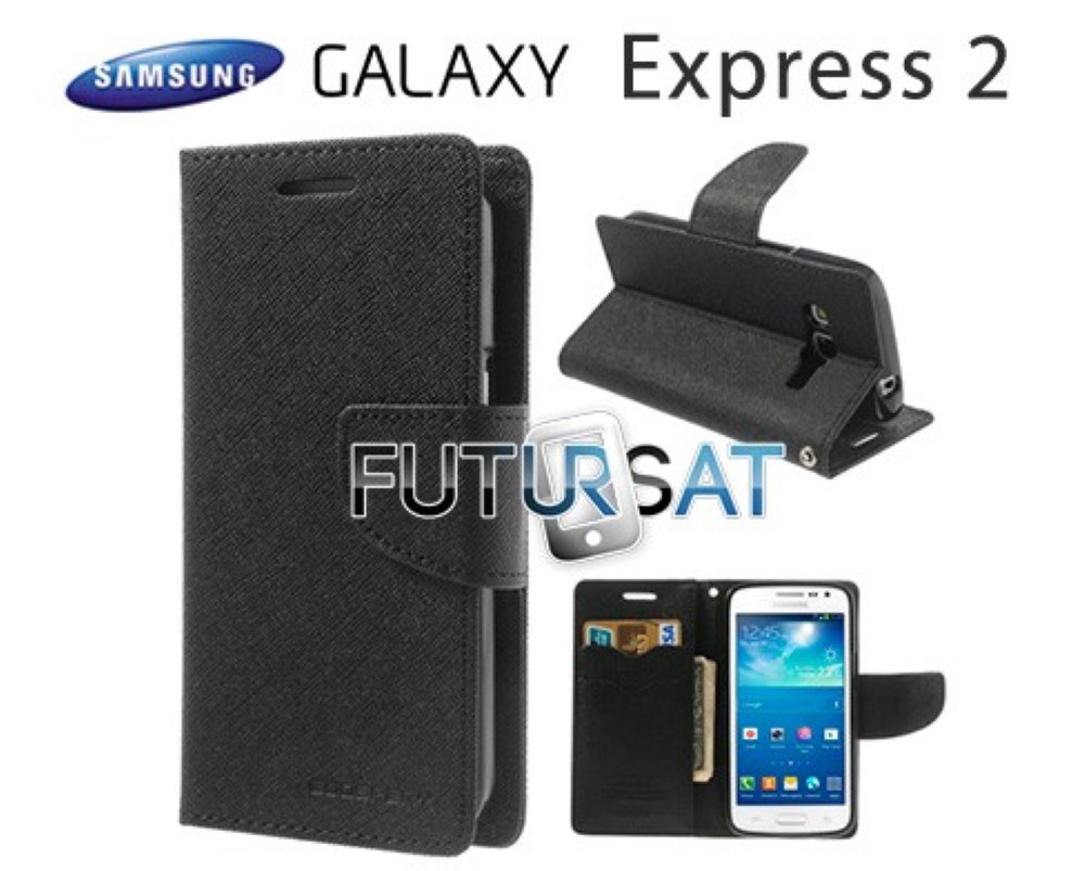 Funda Samsung Galaxy Express 2 G3815 Mercury Goospery Tapa Libro Negra