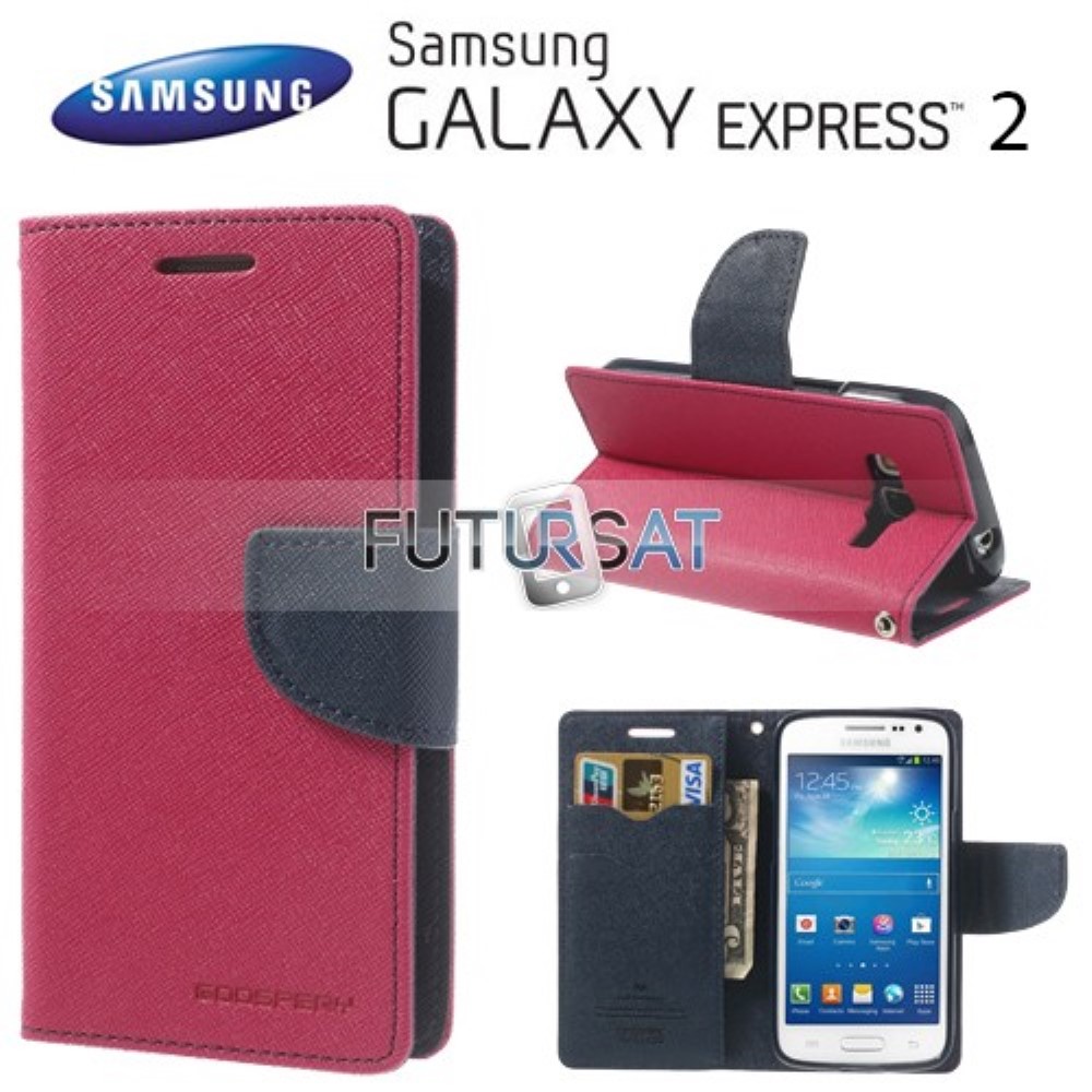 Funda Samsung Galaxy Express 2 G3815 Goospery Tapa Libro Fucsia