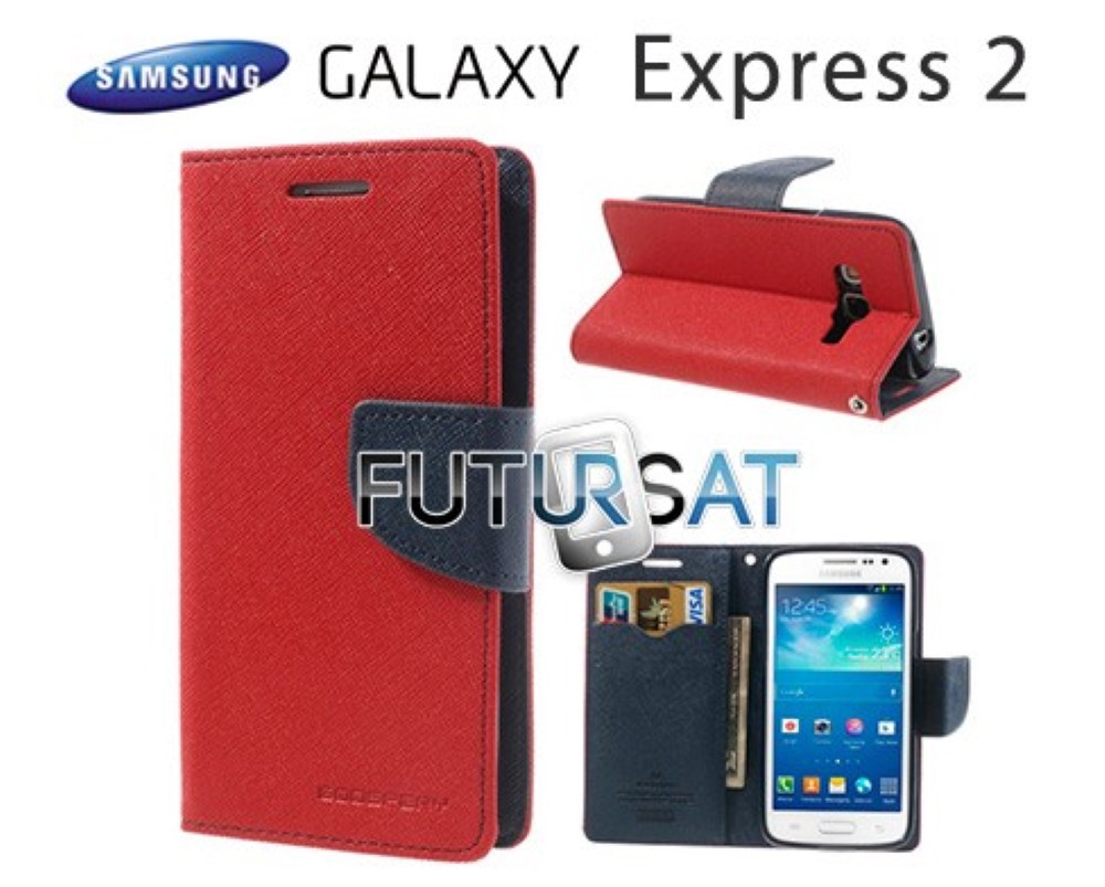 Funda Samsung Galaxy Express 2 G3815 Mercury Goospery Tapa Libro Roja