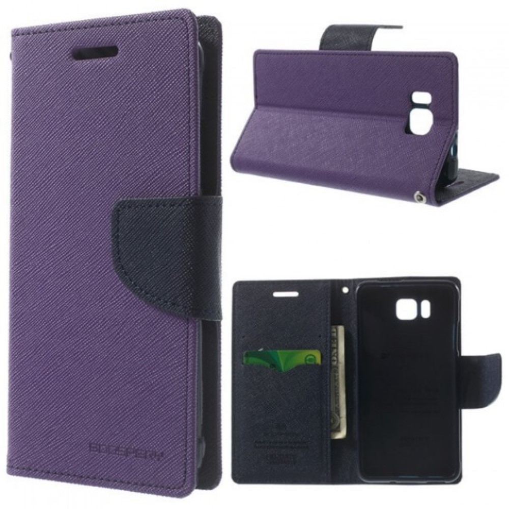 Funda Samsung Galaxy Alpha G850F Mercury Goospery Tapa Libro Morada