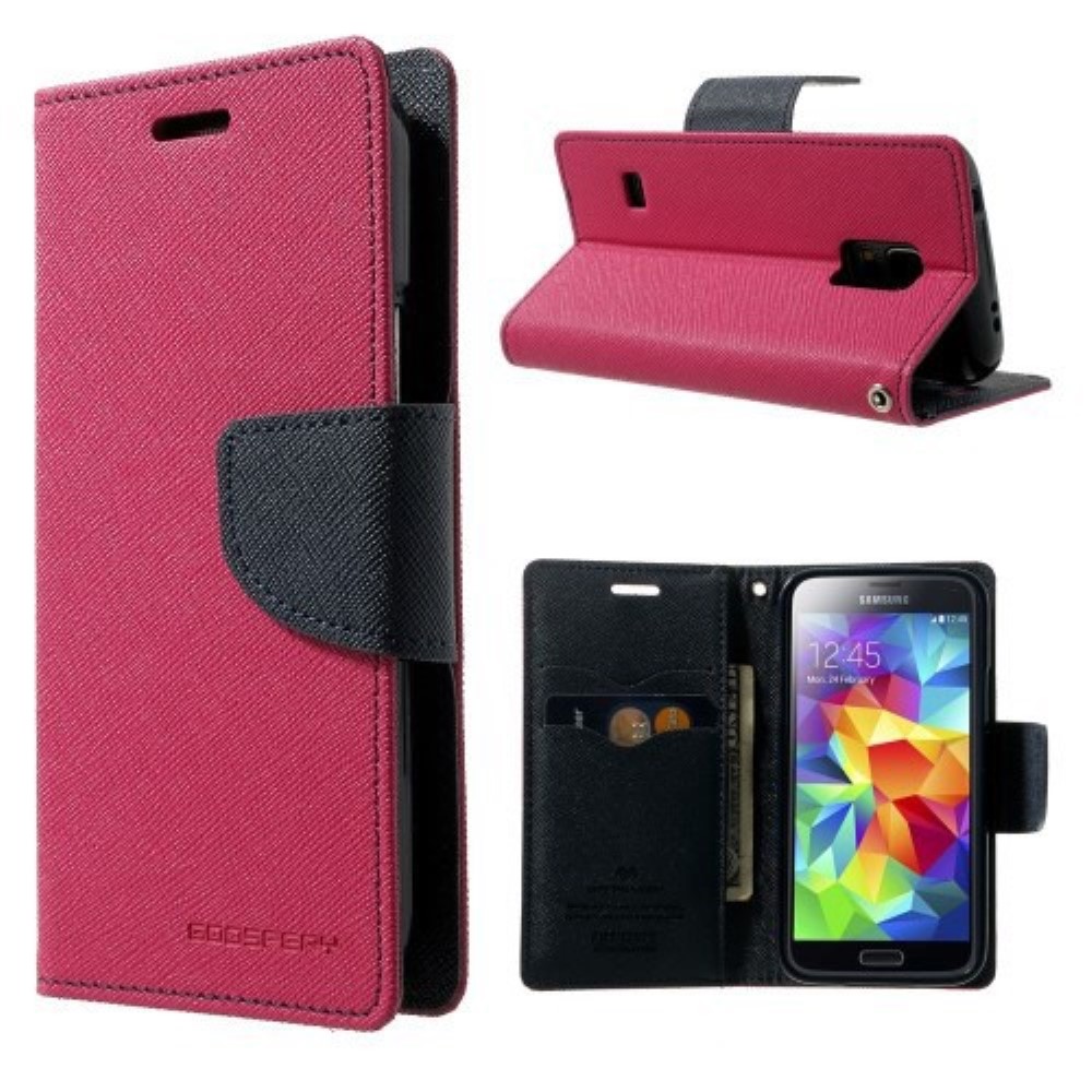 Funda Samsung Galaxy S5 Mini G800 Mercury Goospery Tapa Libro Fucsia