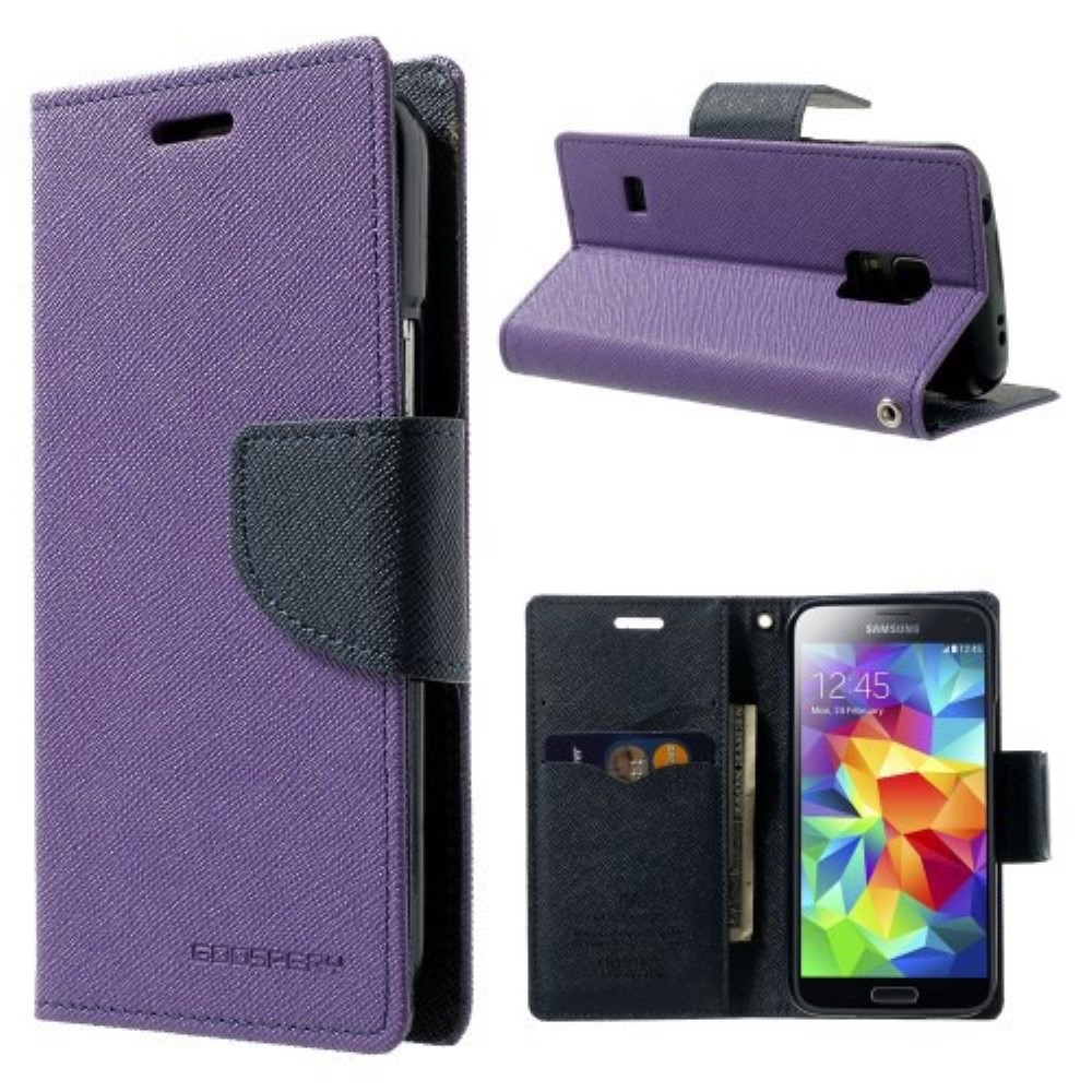 Funda Samsung Galaxy S5 Mini G800 Mercury Goospery Tapa Libro Morada