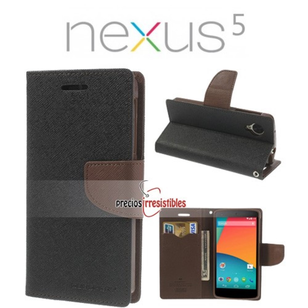 Funda LG Nexus 5 D820 Mercury Goospery Tapa Libro Negro