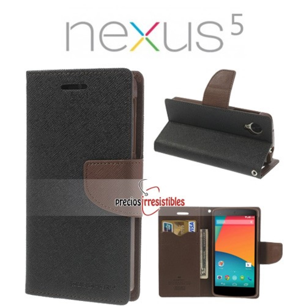 Funda LG Nexus 5 D820 Mercury Goospery Tapa Libro Negro