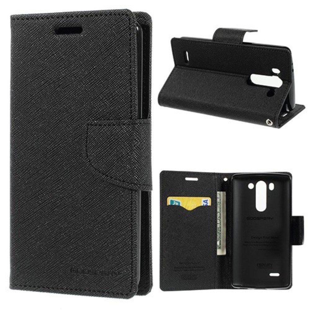 Funda LG Optimus G3 Mercury Goospery Tapa Libro Negro