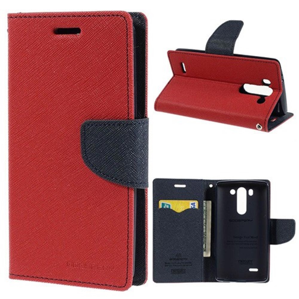 Funda LG Optimus G3 Mercury Goospery Tapa Libro Roja