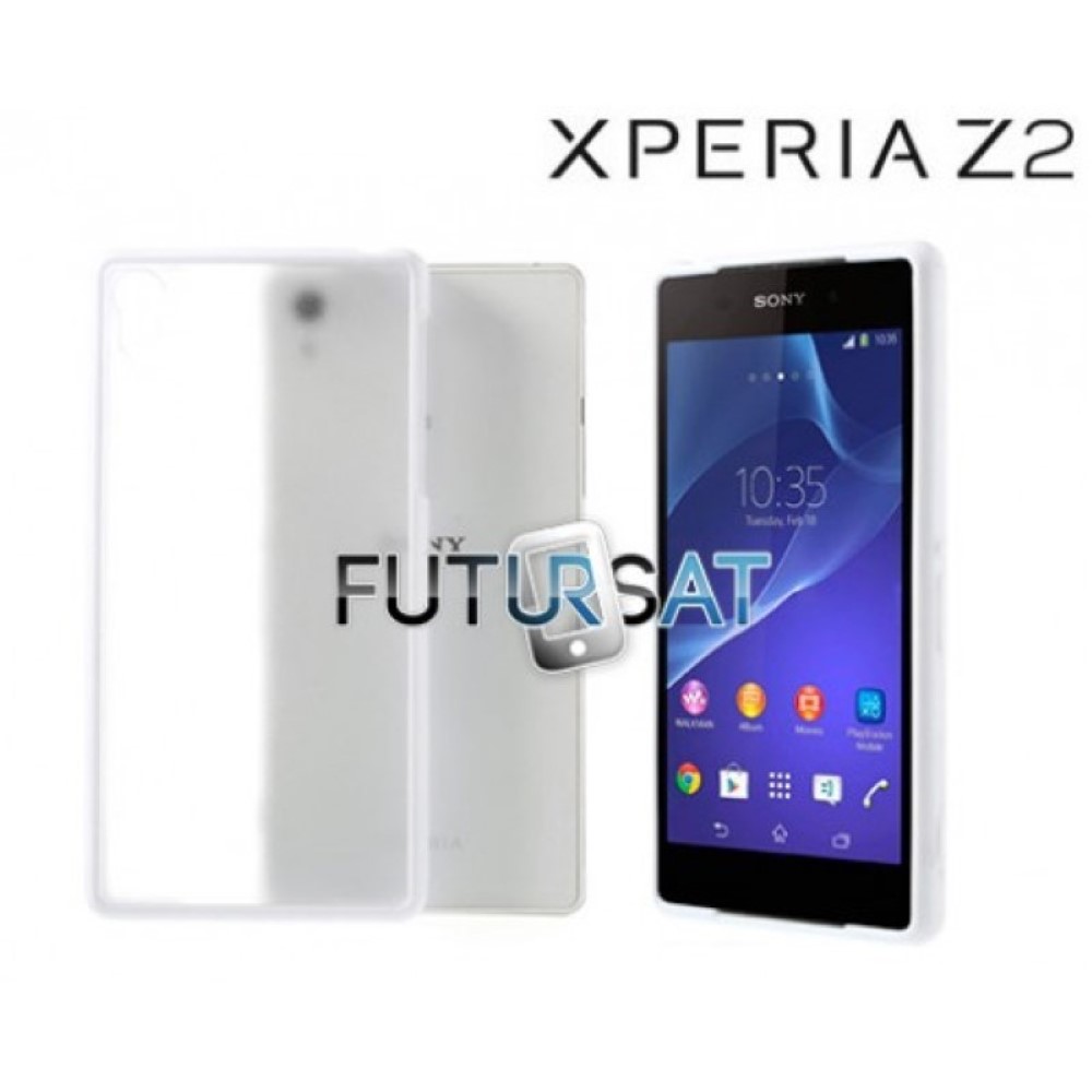 Funda Sony Xperia Z2 D6502 plastico borde Blanco
