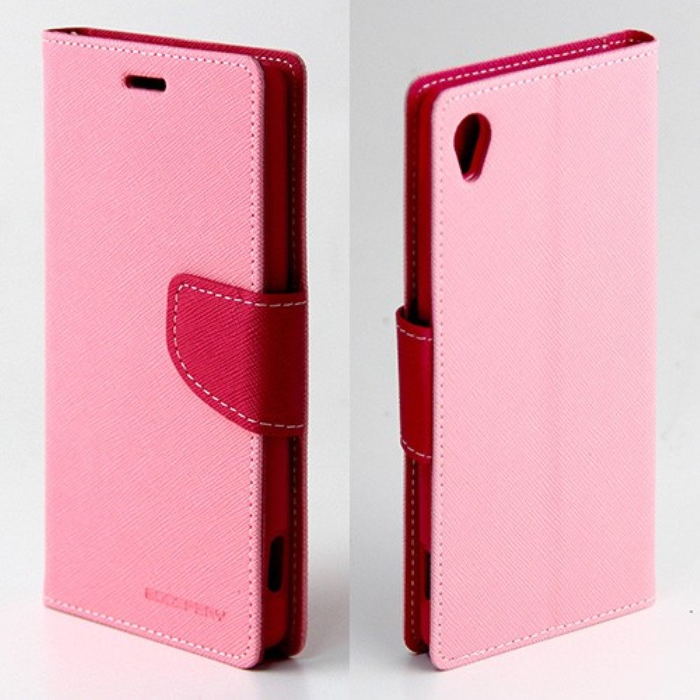 Funda Sony Xperia Z3 D6653 Piel Tapa Libro Mercury Goospery Fucsia