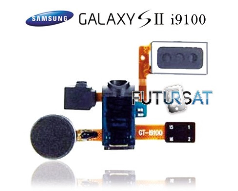 Flex Samsung Galaxy S2 I9100 Speaker Auricular Microfono Vibrador Jack