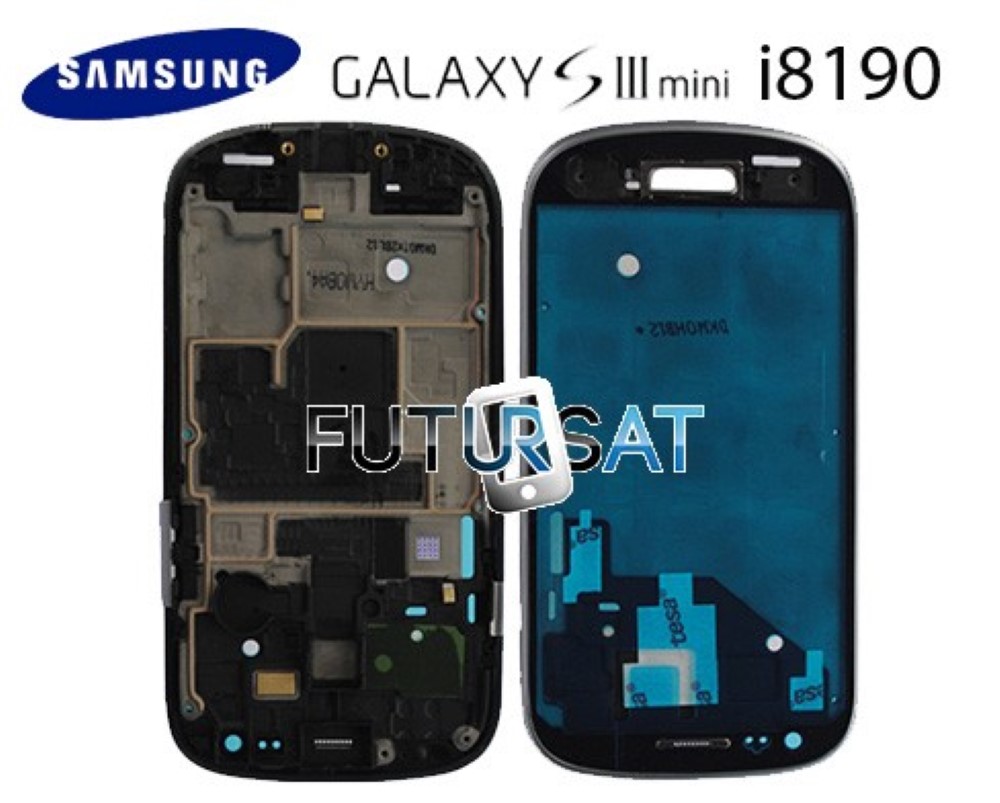 Chasis Samsung Galaxy S3 Mini I8190 Marco Frontal Azul
