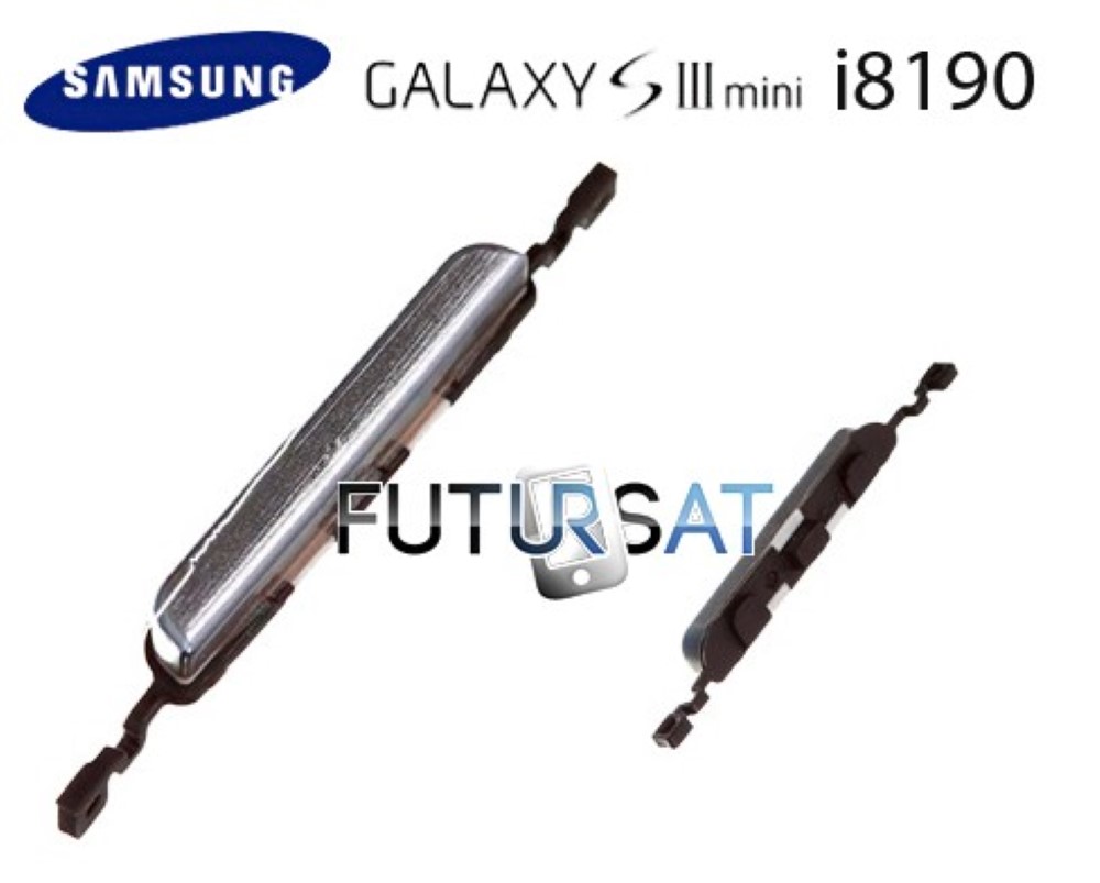 Boton Samsung Galaxy S3 Mini I8190 Volumen Plata