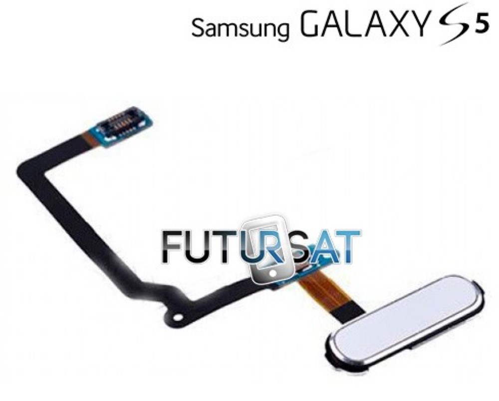 Flex Samsung Galaxy S5 I9600 G900 Home Inicio Embellecedor Blanco