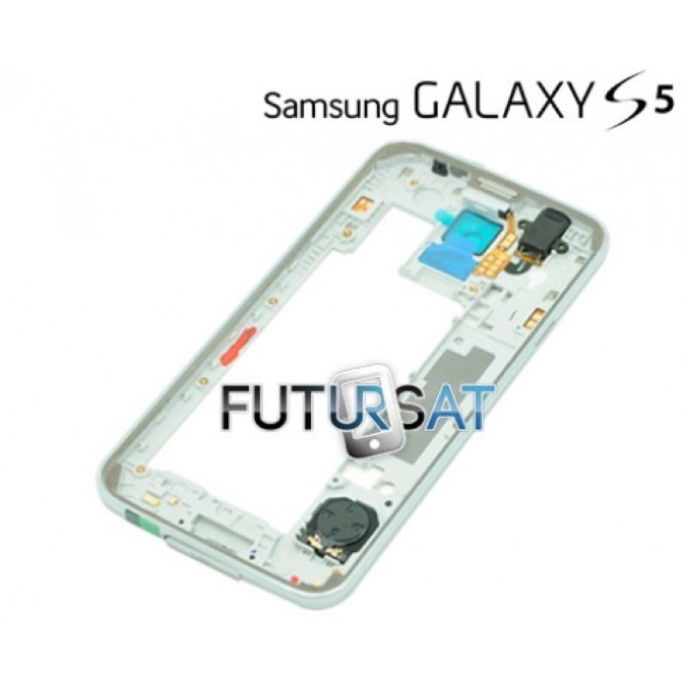Chasis Samsung Galaxy S5 I9600 G900 Marco Trasero con Piezas Blanco