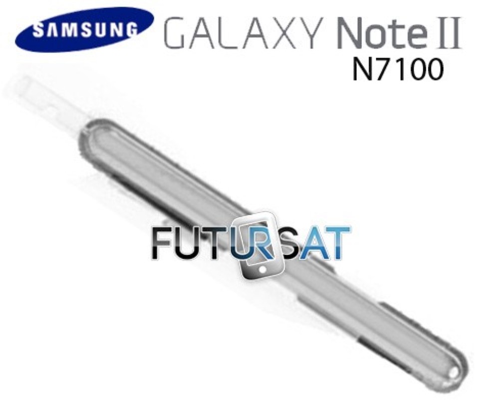 Boton Samsung Galaxy Note 2 N7100 Volumen Plata