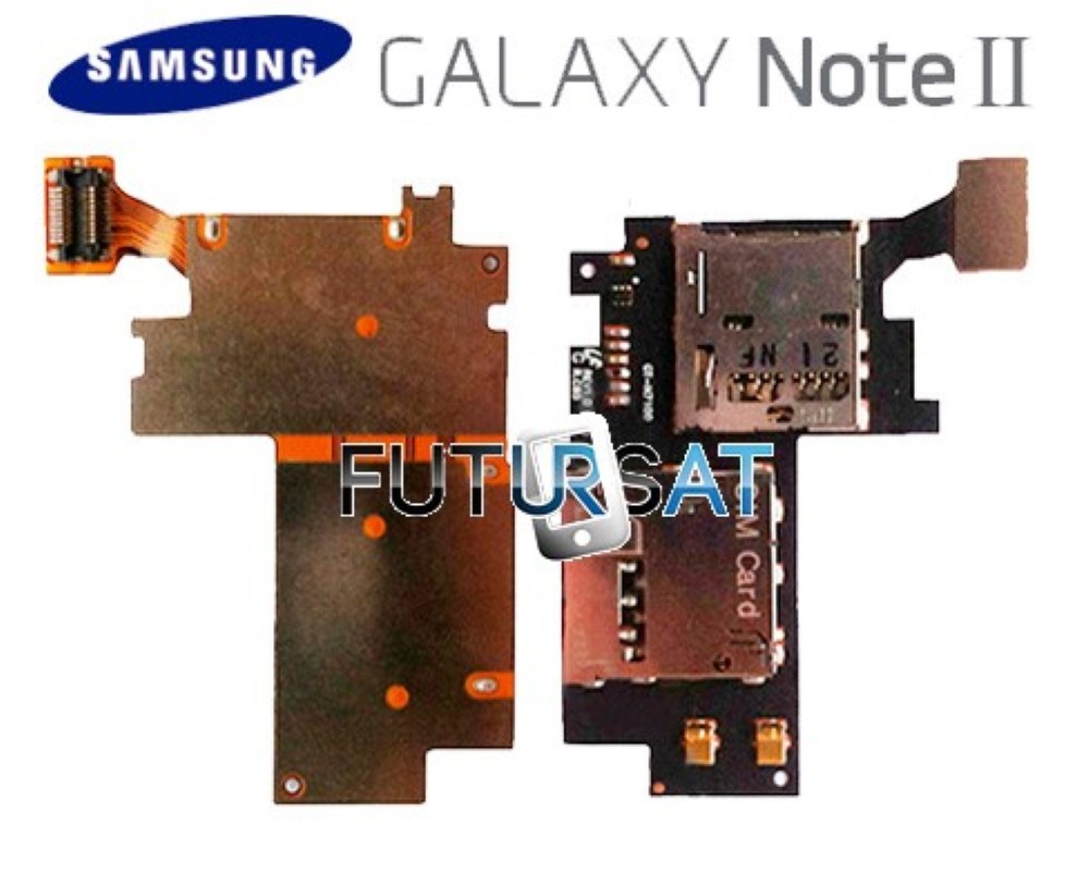Flex Samsung Galaxy Note 2 N7100 Conector SIM SD