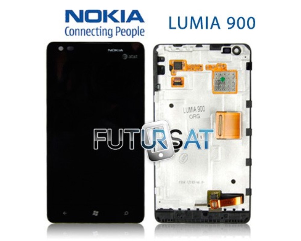 Pantalla Nokia Lumia 900 Completa LCD y Cristal  Tactil con Marco Negra