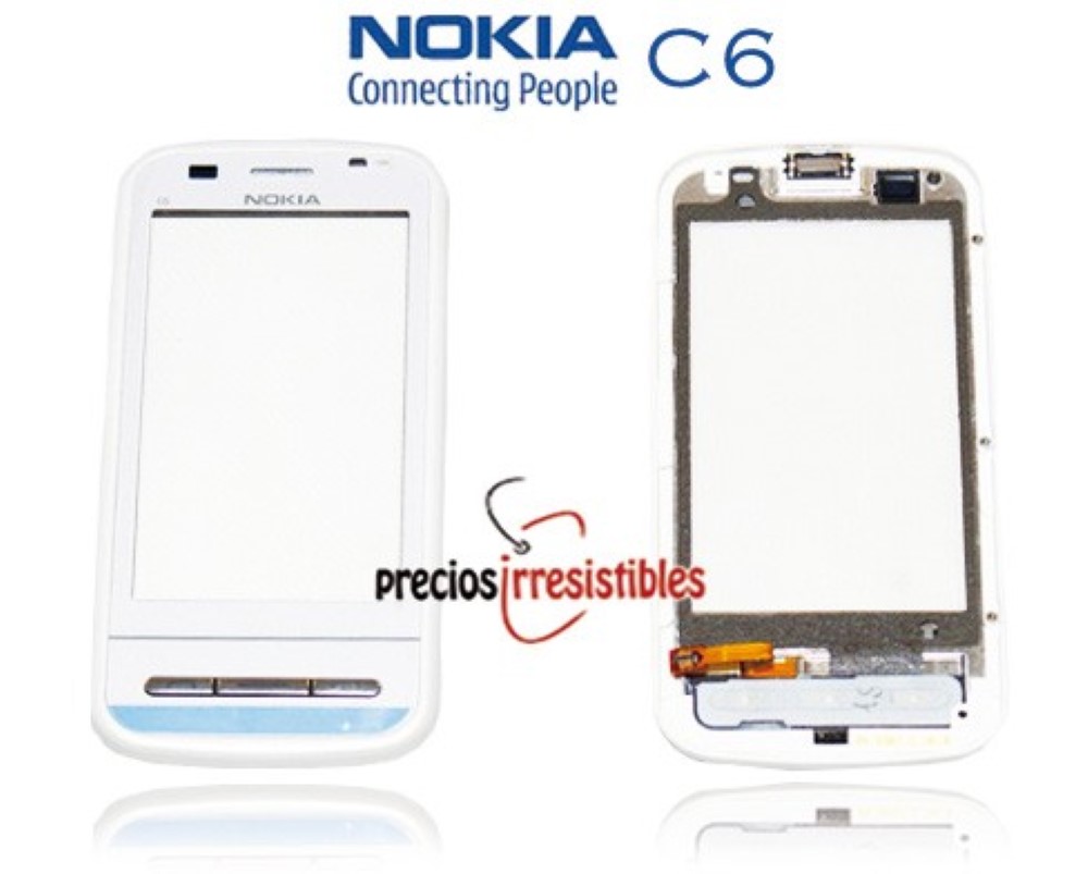 Pantalla Nokia C6 - 00 Digitalizador Cristal Tactil con Marco Blanco