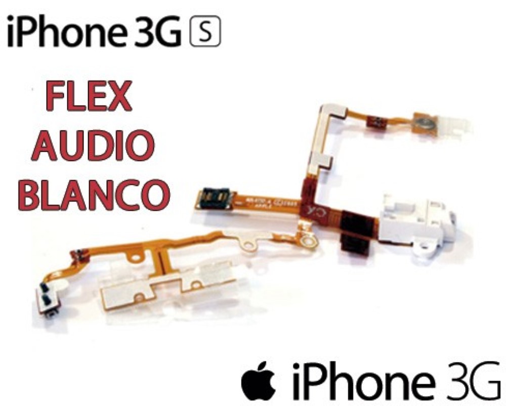 Flex iPhone 3G 3GS Audio Power Encendido Blanco