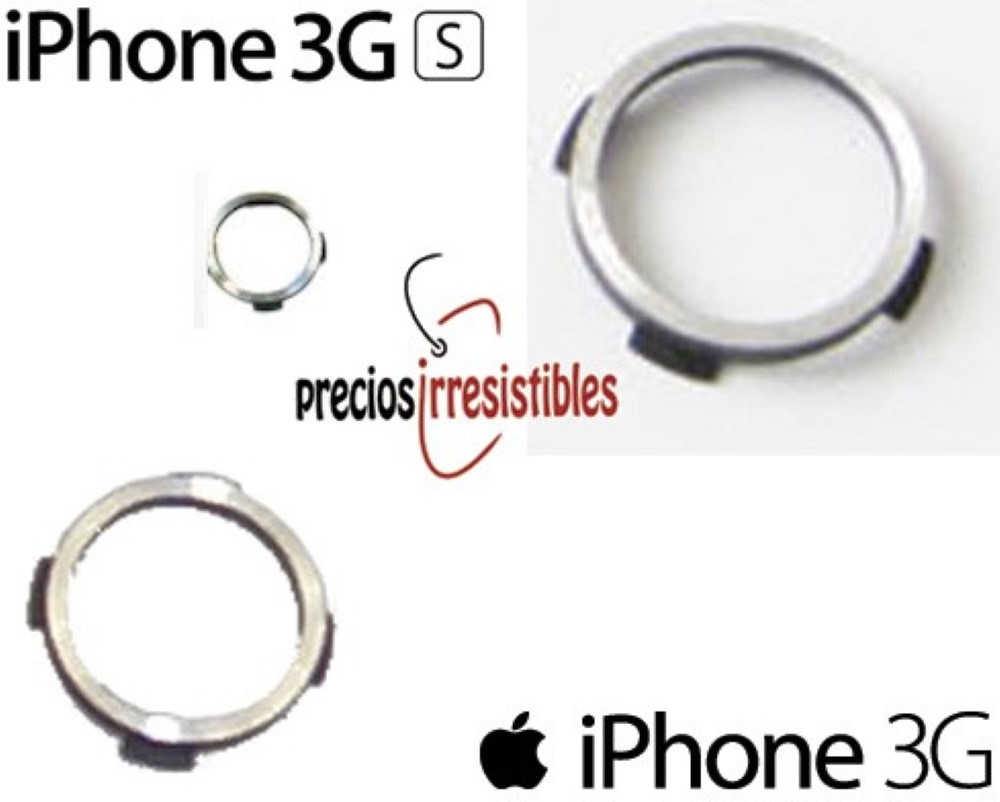 Embellecedor iPhone 3G 3GS Anillo Metalico Camara Trasera