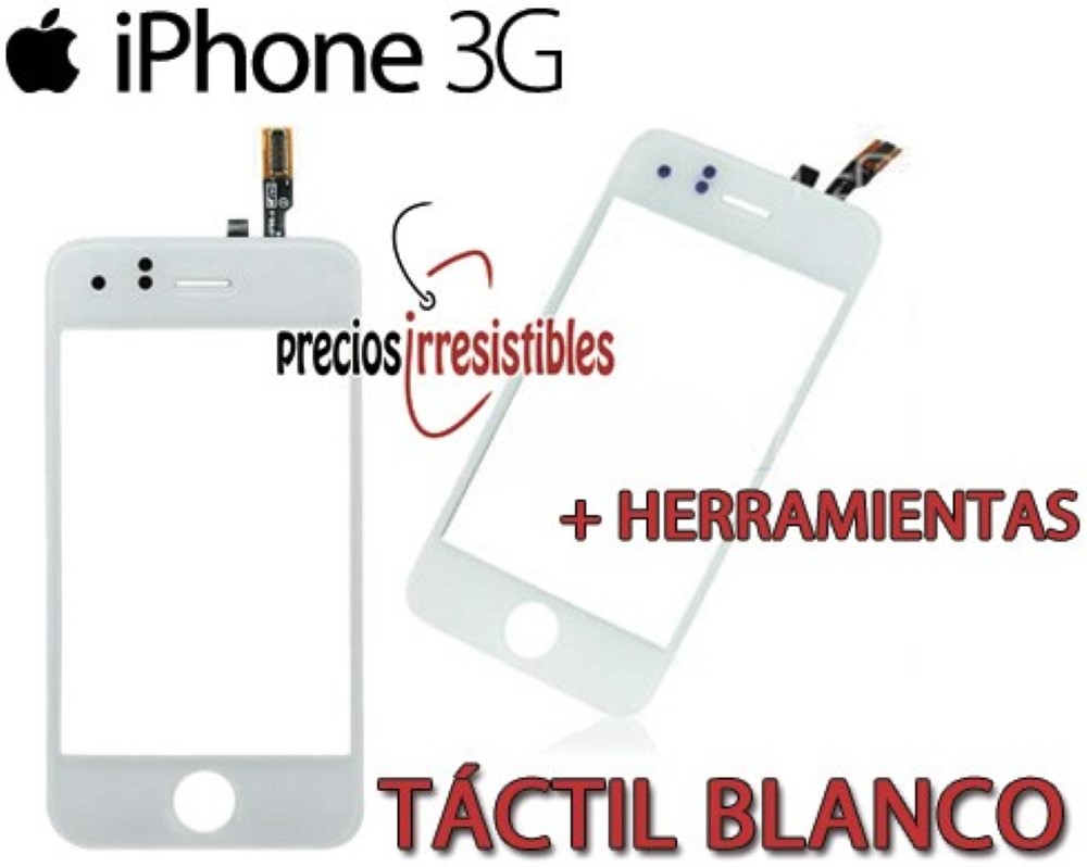 Pantalla iPhone 3G Digitalizador Cristal Tactil Blanco